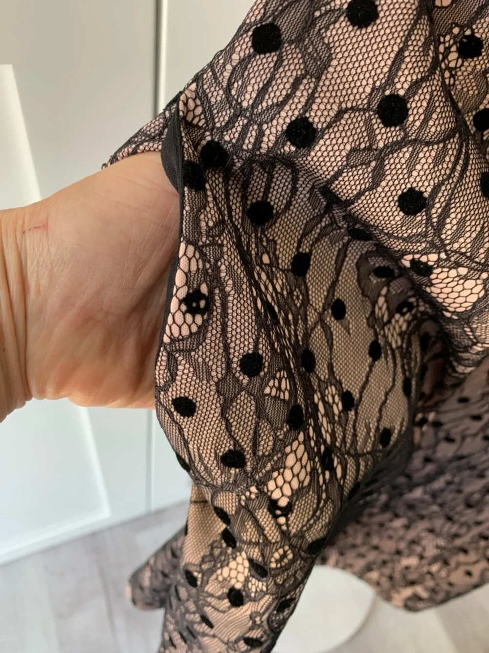 Jason Wu Pink Dress with Black Lace Overlay